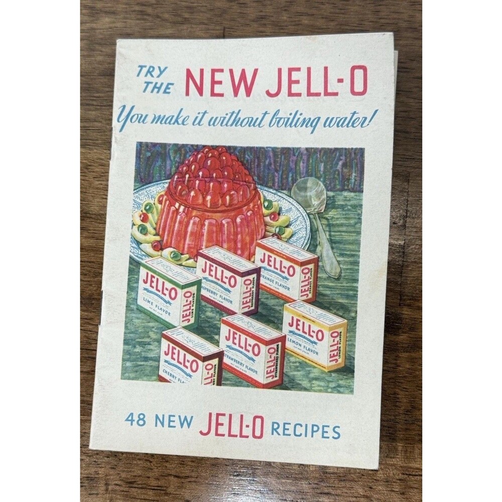 Jell-O 1932 "The New Jell-O" Recipe Booklet Pamphlet, 48 New Jell-O Recipes